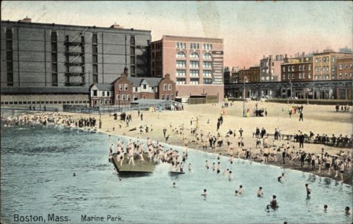 A postcard of the North End beach that once ran along Commercial Street  - probably the 1920s or earlier.